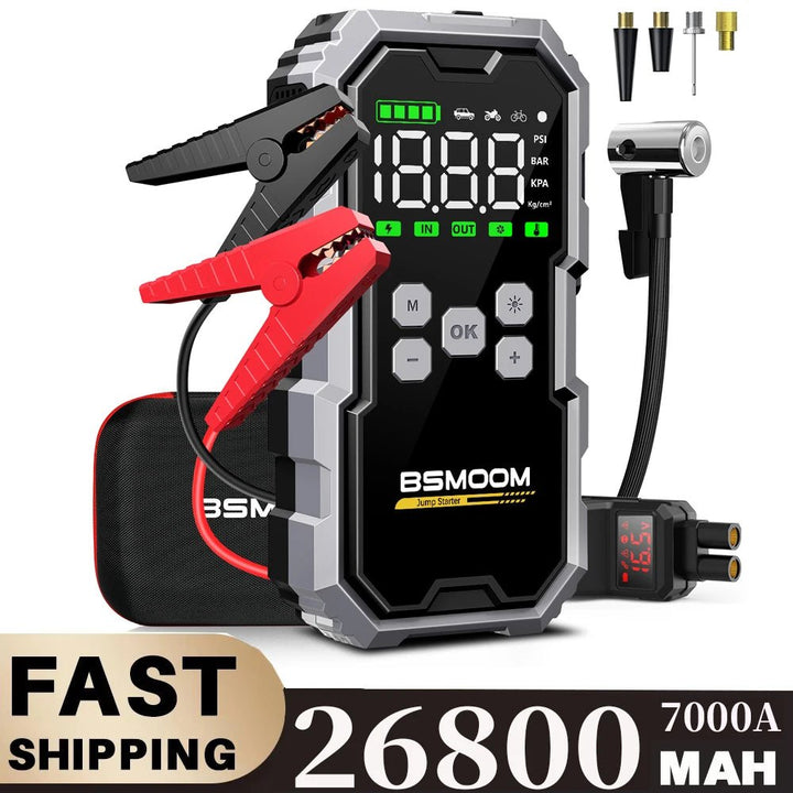 Compressor Jump 4 em 1 – 7000A + 150PSI + Power Bank - Snaplify