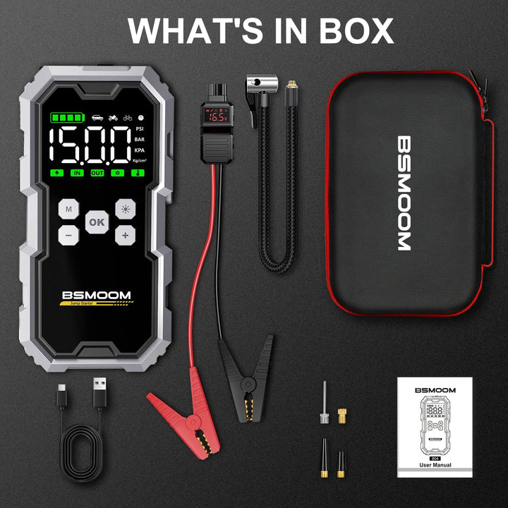 Compressor Jump 4 em 1 – 7000A + 150PSI + Power Bank - Snaplify