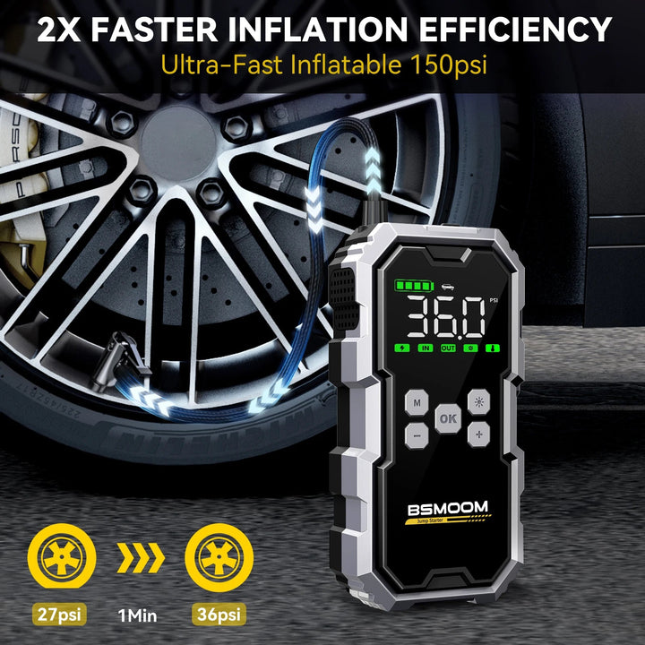 Compressor Jump 4 em 1 – 7000A + 150PSI + Power Bank - Snaplify