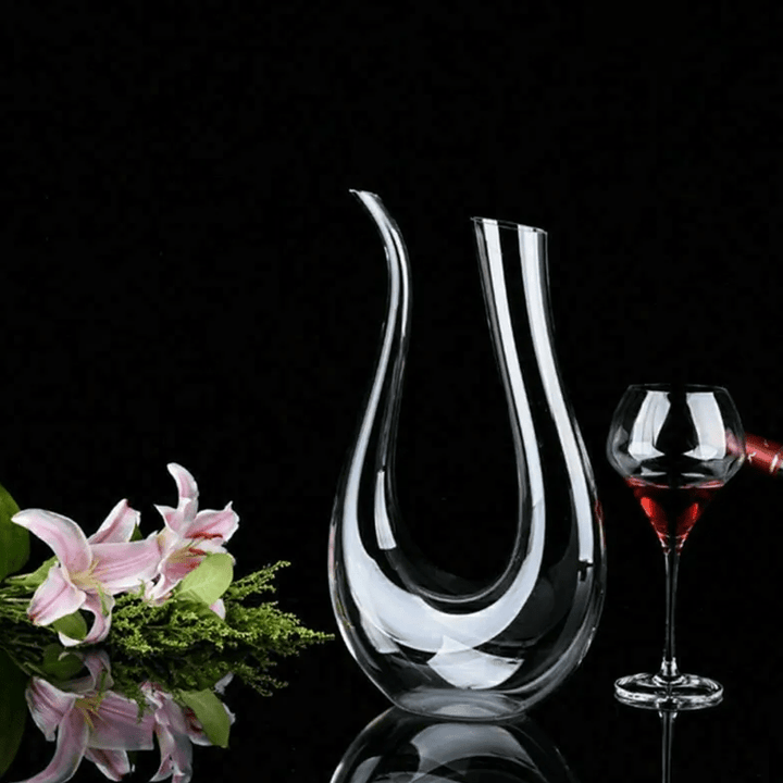 Crystal U - shaped 1500ml Wine Decanter - Snaplify