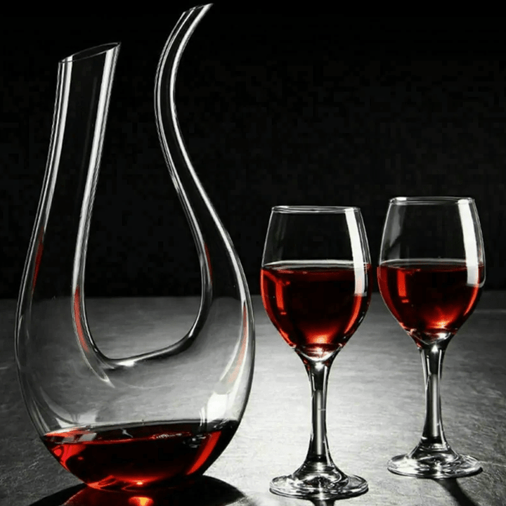 Crystal U - shaped 1500ml Wine Decanter - Snaplify