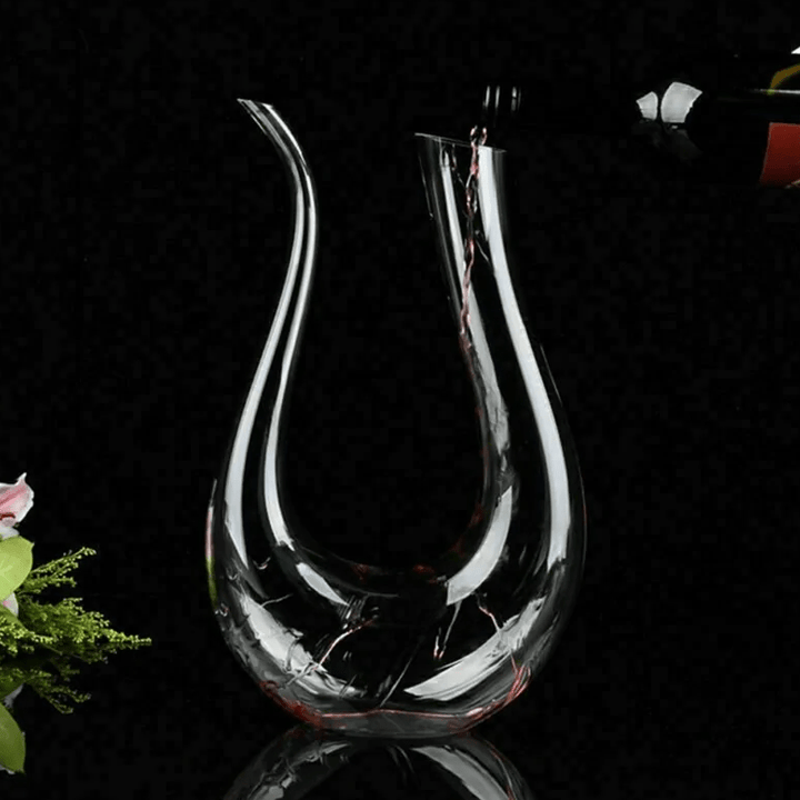 Crystal U - shaped 1500ml Wine Decanter - Snaplify