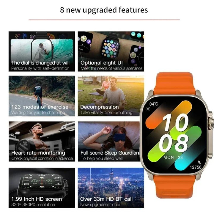 LAXASFIT T900Ultra Smartwatch Bluetooth - Snaplify