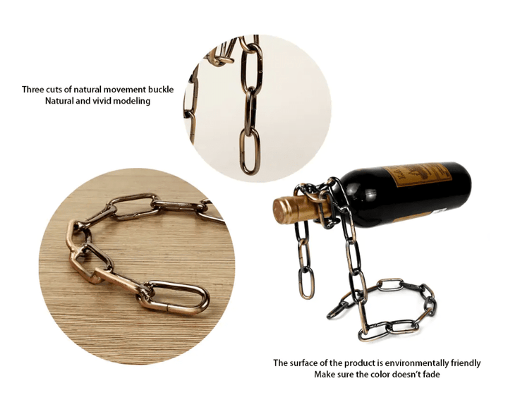 Magic Iron Chain Wine Bottle Holder - Snaplify