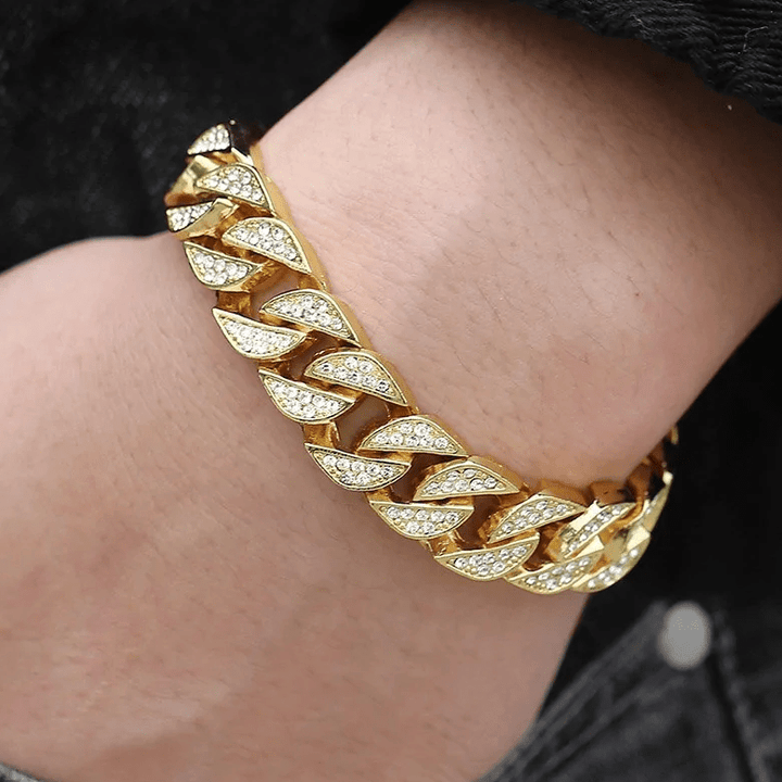 Miami Gold Curb Cuban Bracelet - Snaplify