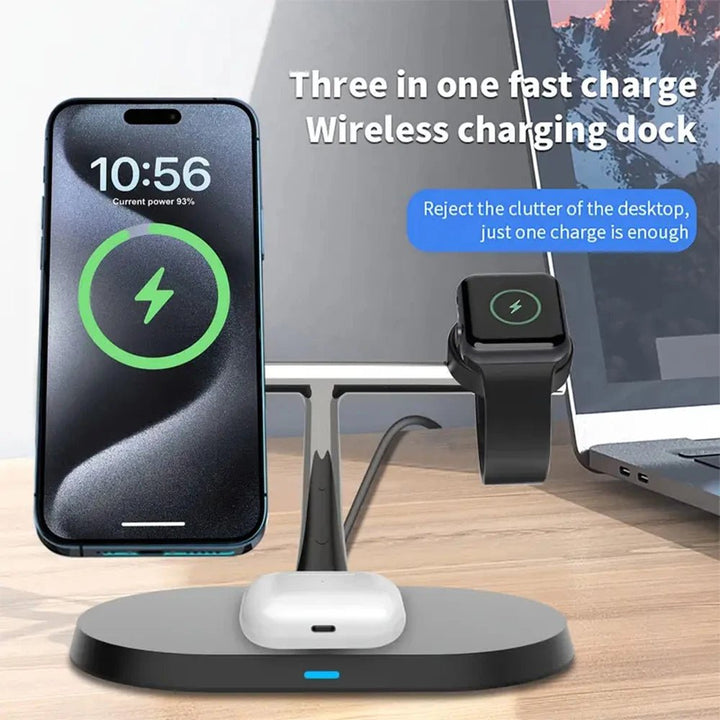 SwiftCharge 3 - in - 1 – Magnetic Fast Charging Station for Apple Devices - Snaplify