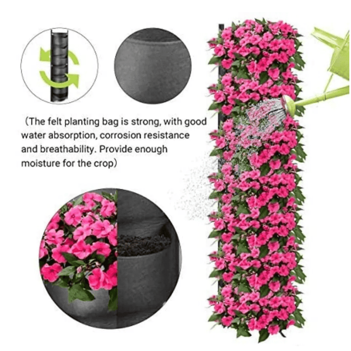 Vertical Hanging Garden Flower Pots - Snaplify